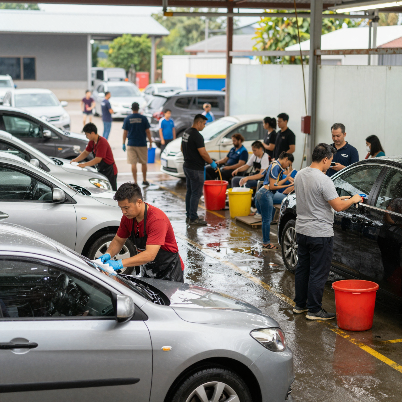 Busy Car Wash