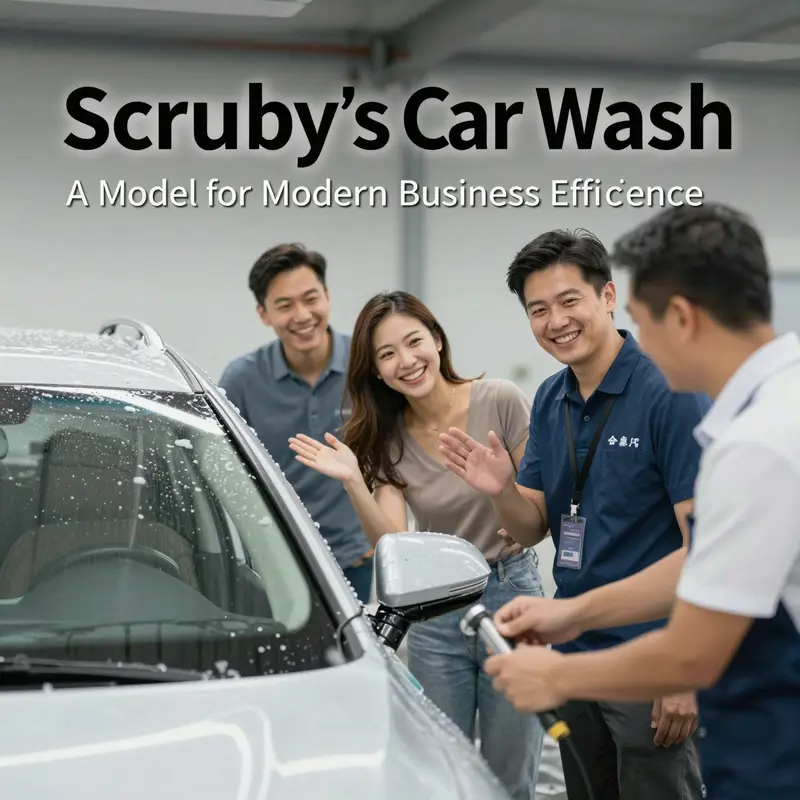 The vibrant exterior of Scrubby’s Car Wash, illustrating its accessibility and inviting design.
