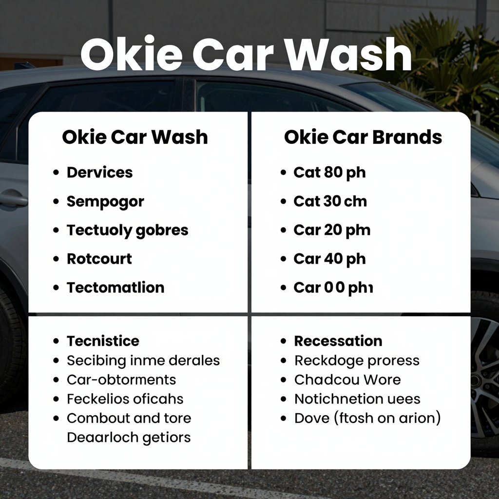 Visual comparison chart of Okie Car Wash and competitors