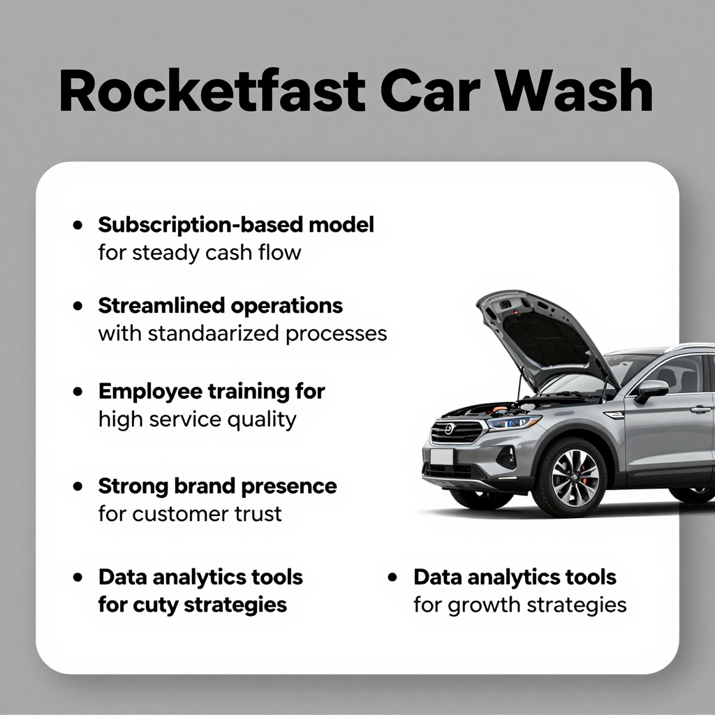 Infographic highlighting key benefits of Rocketfast Car Wash for business owners