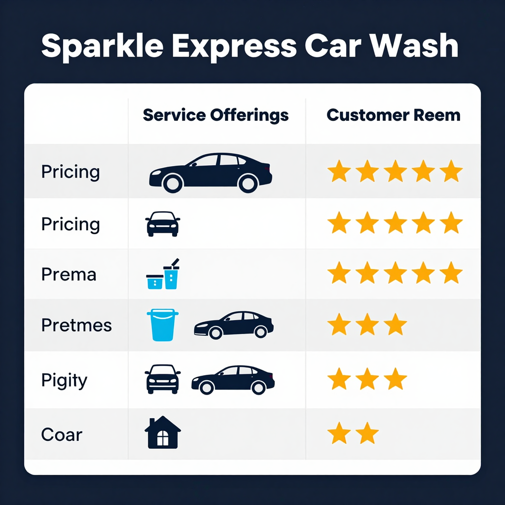Car Wash Comparison Table