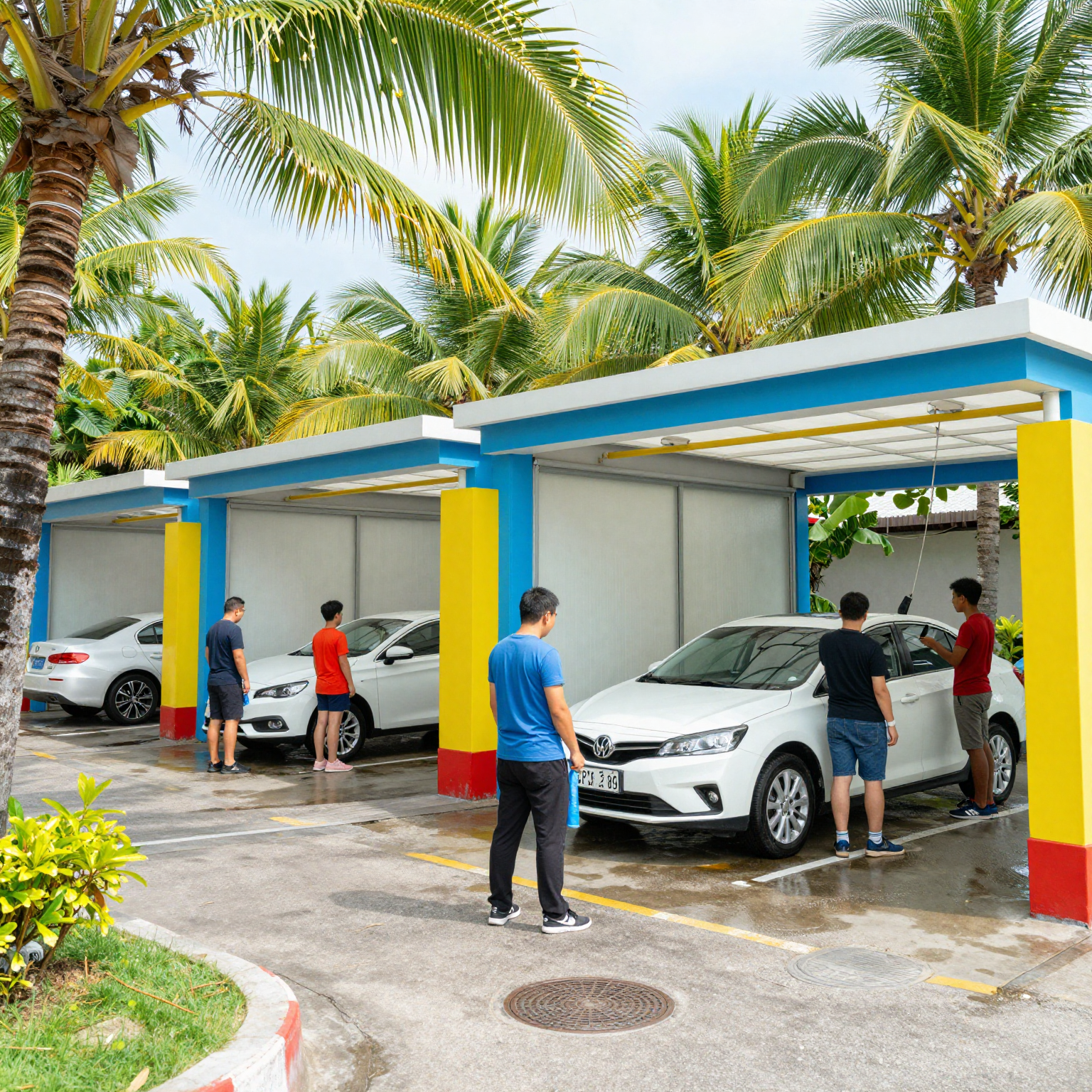 Tropical Car Wash Exterior