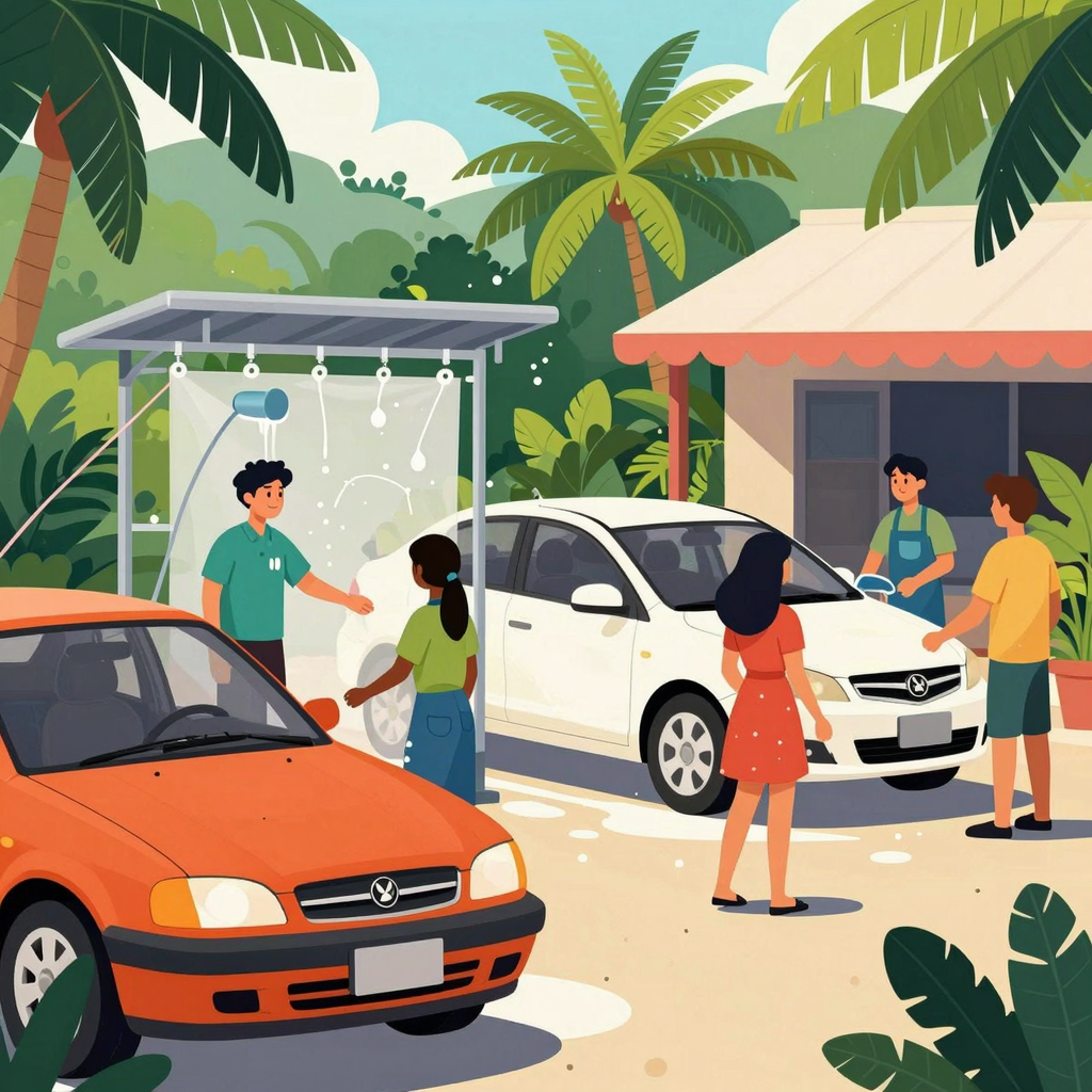 Happy Customers at Tropical Car Wash