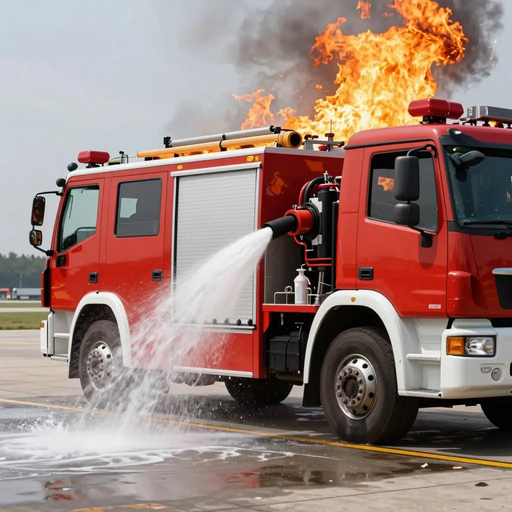 Airport Fire Truck in Action