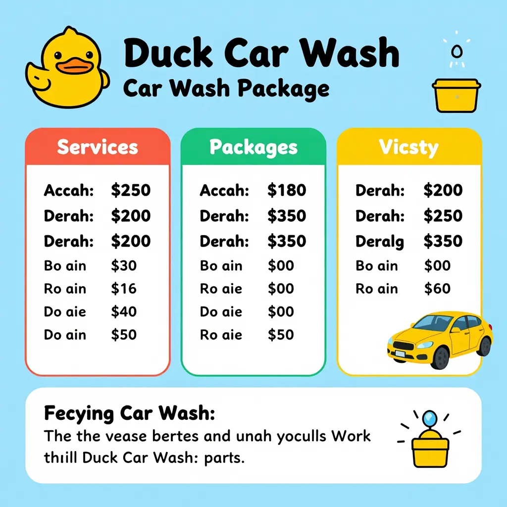 Duck Car Wash Packages