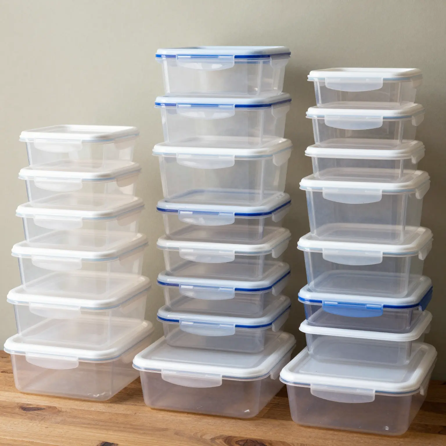 Plastic Freezer Food Storage Containers