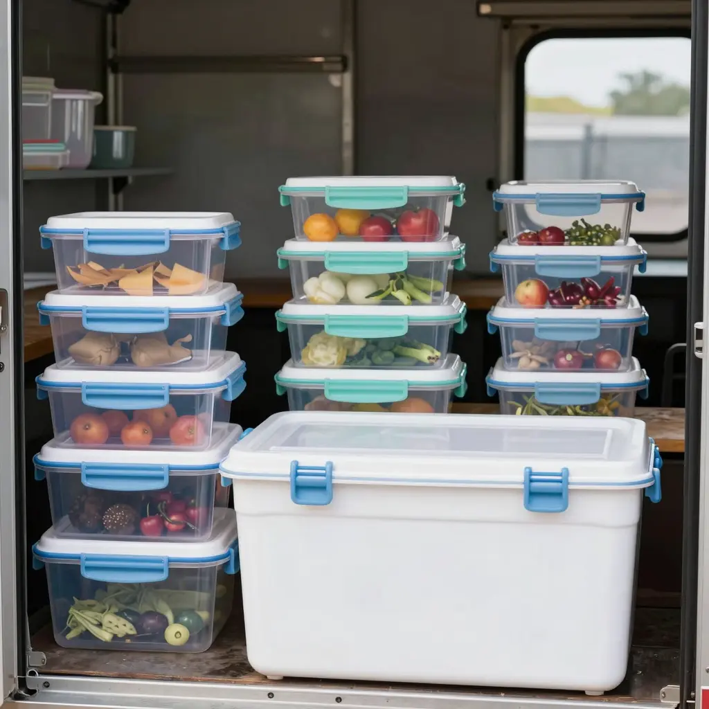 Plastic Freezer Food Storage Containers