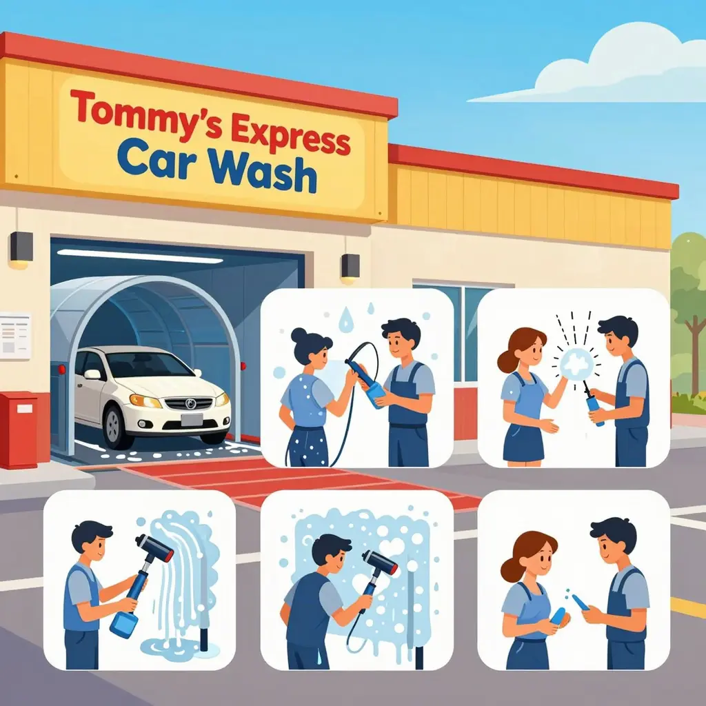 Illustration of the Car Wash Process