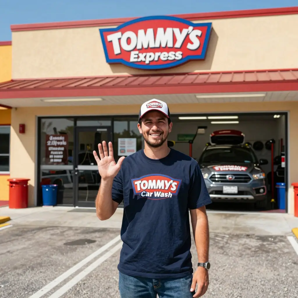 Happy Business Owner at Tommy's Express Car Wash